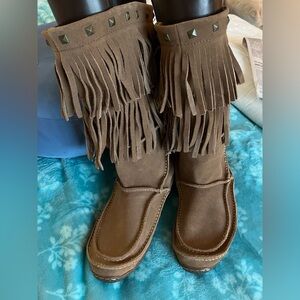 Durango Tan Fringe Moccasin Footwear